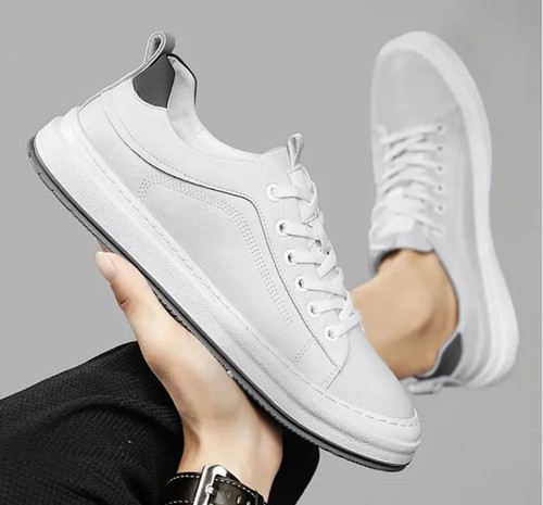 Herren Sport Runde Spitze Schnürschuhe Turnschuhe Komfort Flach Pump Leger Board Schuhe - Bild 5 von 8