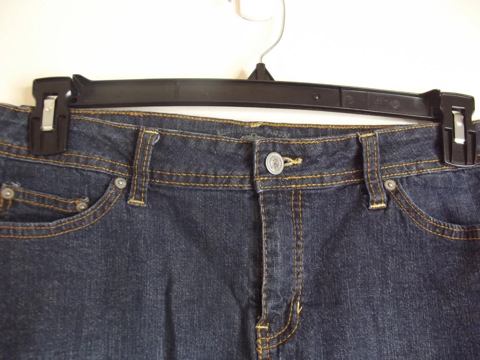 US Polo Assn Womens Denim JEAN SKIRT - Size 8 - Kick Pleat Flat Front - Image 4 of 4