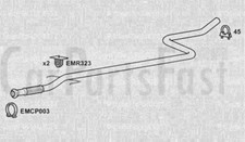 Tube d'échappement Peugeot 1007