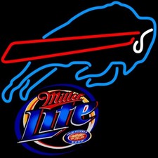 Buffalo Bills Beer 10" Vivid LED Neon Sign Light Lamp Artwork Decor Wall VL204