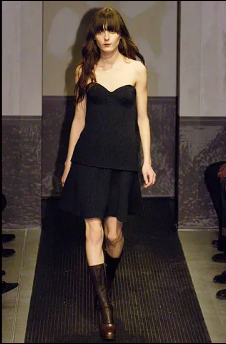 Vintage 2006 PRADA Runway P9203 Black Wool Corset Bustier Vintage 2006 PRADA Runway P9203 Black Wool Corset Bustier
