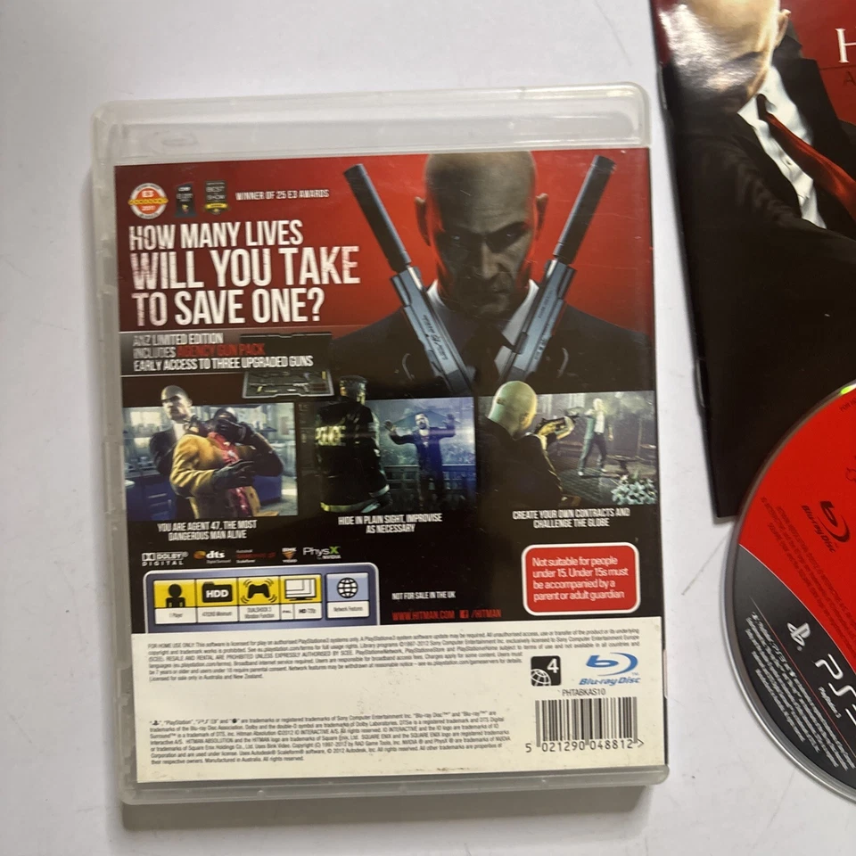 Hitman: Absolution (ANZ Limited Edition) (Sony PlayStation 3 PS3) Game w/ Manual - Image 3 of 4