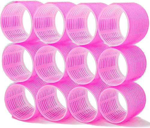 Jumbo Hair Rollers, 12 Pack Self Grip Curlers for Long Hair