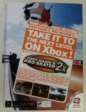 2000 TONY HAWK'S PRO SKATER Full Page vintage Video Game PRINT AD XBOX