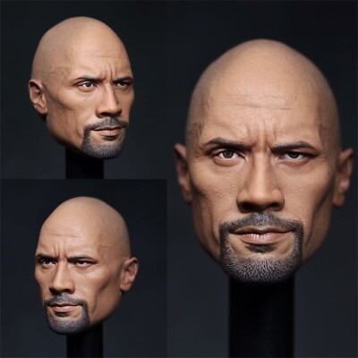 Eleven 11 X Kai Beard Dwayne Johnson Head Carved 1/6th DIY 12'' Action Figure