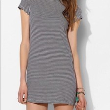 Urban Outfitters byCORPUS Navy Blue/White Striped Tshirt Dress - NEW - XS