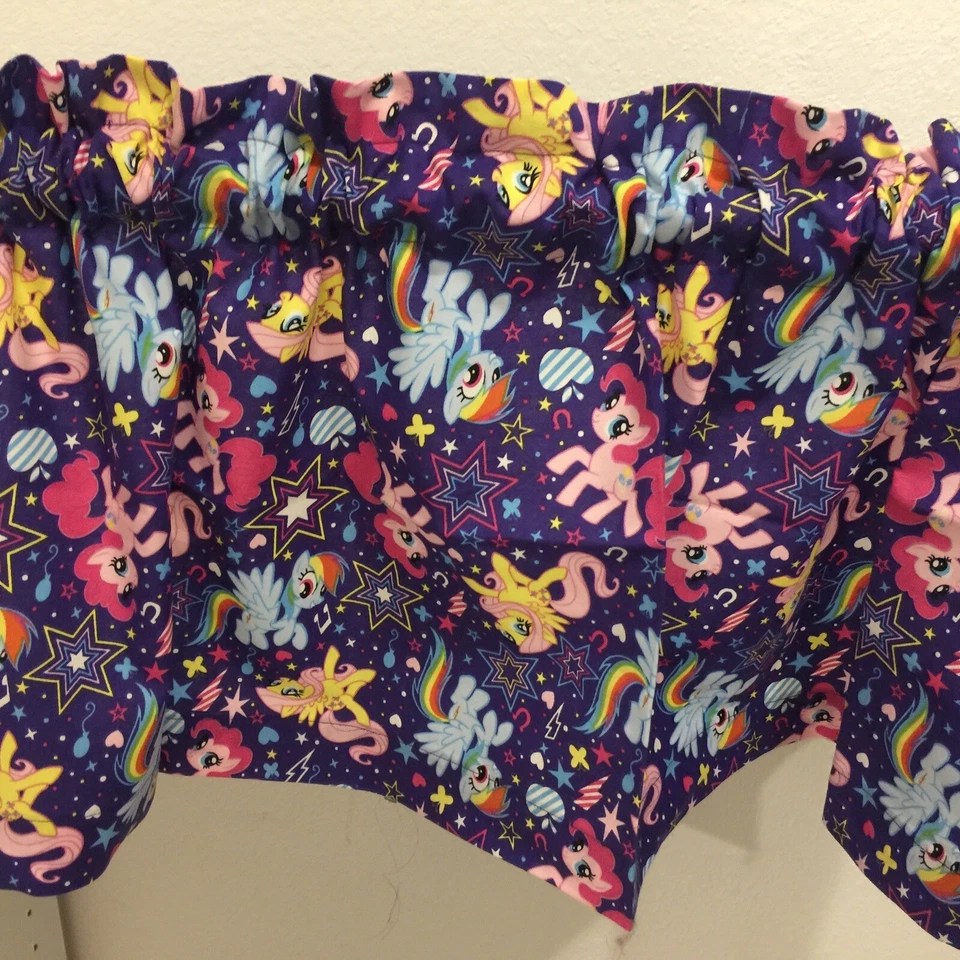 My Little Pony Kids девочек розовый синий фиолетовый радуга окно занавески балдахин 43 x 14 - Изображение 2 из 3