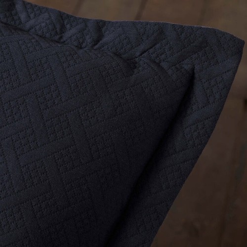 Basketweave Cotton Matelasse Decorative Bedspread and Pillow Sham Set - Picture 16 of 19