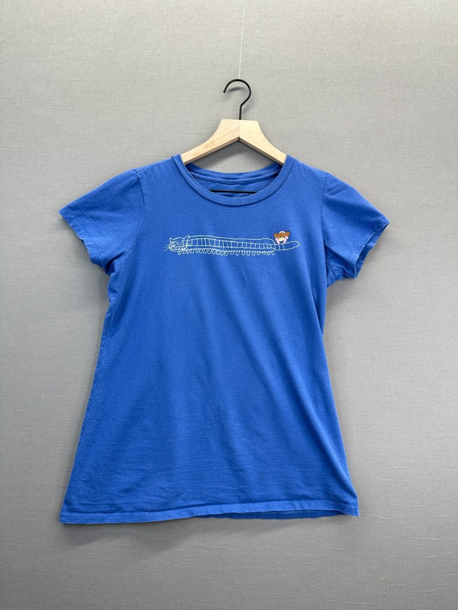 Totoro Youth Blue T-Shirt Studio Ghibli Short Sleeve Crew Neck Size L