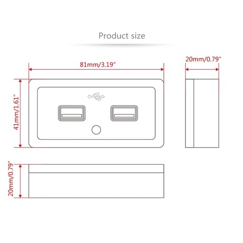 Twin USB Car Chargers Socket for Truck Boats Bus 12V 24V Power Adapter Outlet - 第 8/10 張圖片