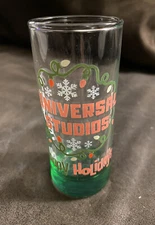 Universal Studios Hollywood Happy Holidays Tall Shot Glass Brand New!!!!!