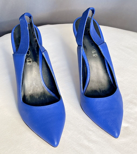 Aldo Toviel Slingback Pump Women's Electric Royal Blue Size 6.5 Heel Dress Shoes - Picture 2 of 12
