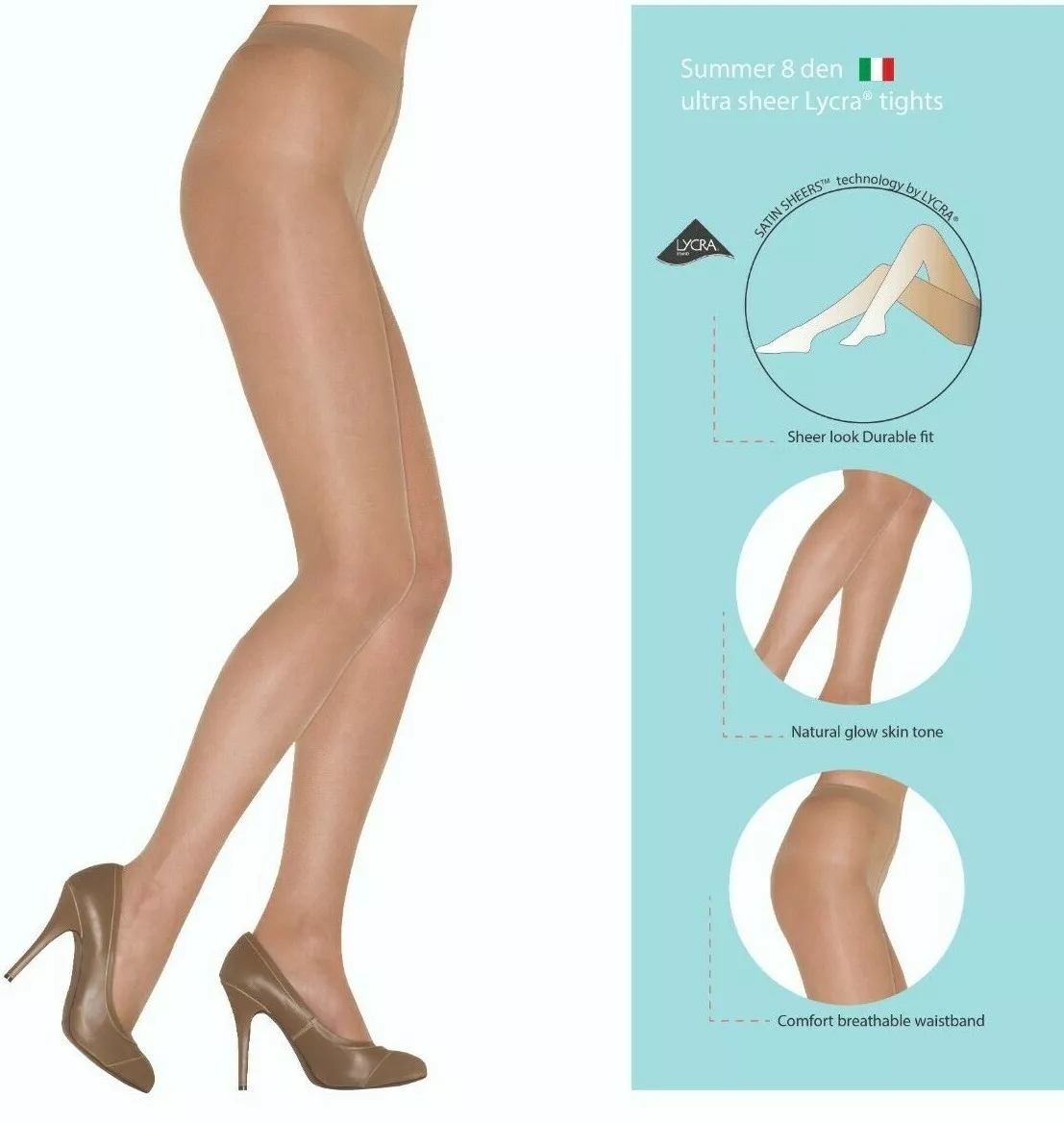 Natural pantyhose top