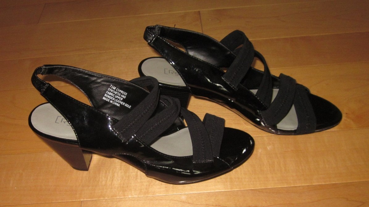 New Relativity Wms Black Patent Leather Strappy Slingback  display picture 3