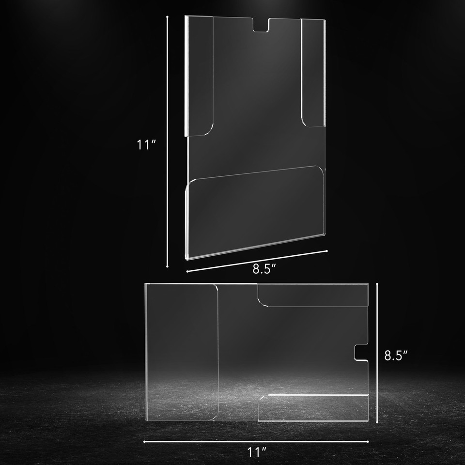  Wall Mount Acrylic Sign Holder 8.5'' x 11'', Horizontal/Vertical