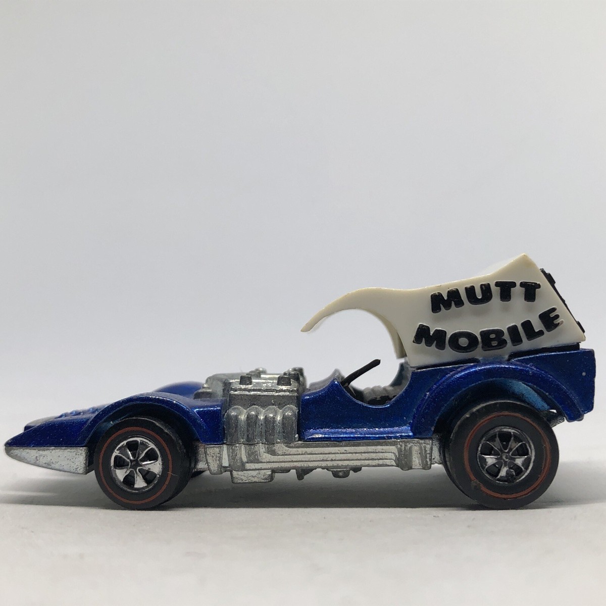 Hot Wheels Redline Mutt Mobile 1970 Blue Made In Hong Kong