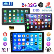 Android 11 2 Din Car Stereo 10.1" MP5 Player Touch Screen Radio GPS Navi WIFI FM