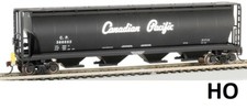 HO - CN Cylindrical 4-Bay Covered Grain Hopper w/Flashing FRED, BAC-73804