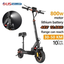 800W Electric Scooters Seated E Scooter Adult 28MPH 10" Off Road Tires Commuter