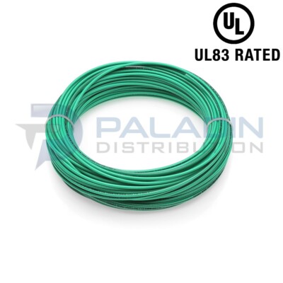 #12 AWG Gauge 600V THHN Stranded Copper Wire UL Listed - Green 50FT