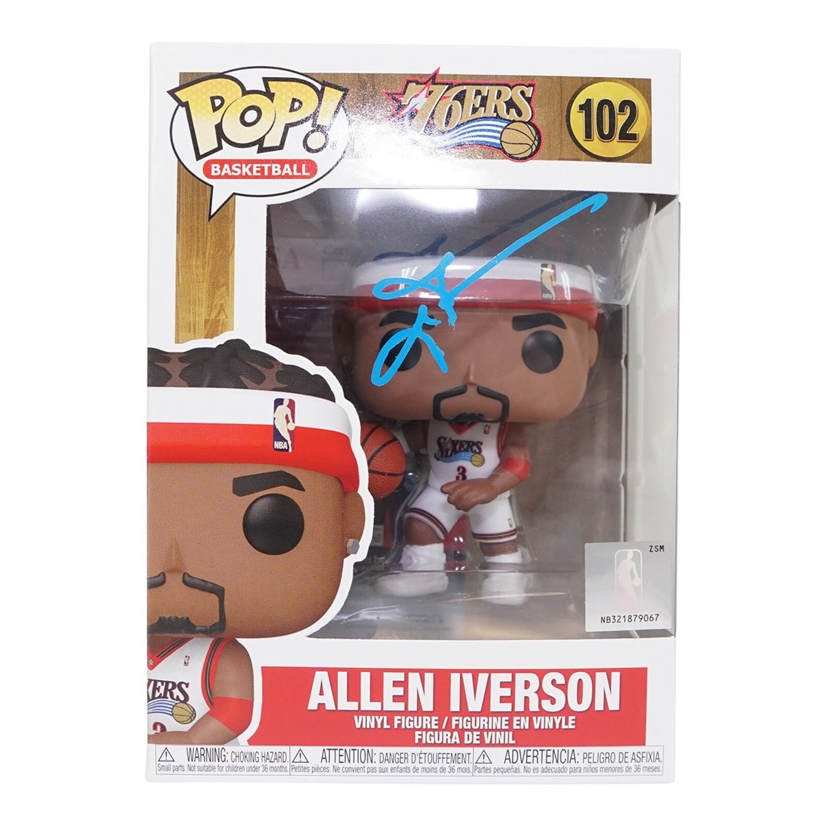 Allen Iverson signed Philadelphia 76ers #102 NBA HWC Funko