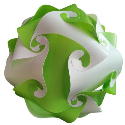 Bzwoyk 30 PCS White-Green IQ Puzzle Jigsaw Light Lamp Shade Ceiling Lampshade