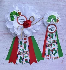 Caterpillar Baby Shower Corsage ,Mommy To Be /Daddy To Be Corsage