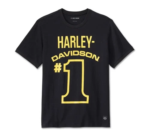 HARLEY-DAVIDSON - Men's #1 Racing Mesh Ringer Tee - Harley Black