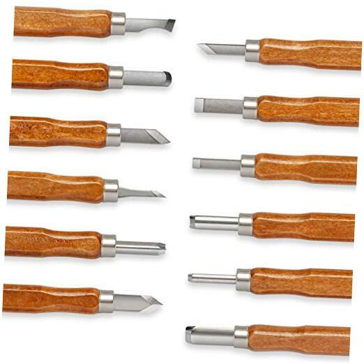 Wood Carving Tools for Beginners - 12 Piece Wood Carving 