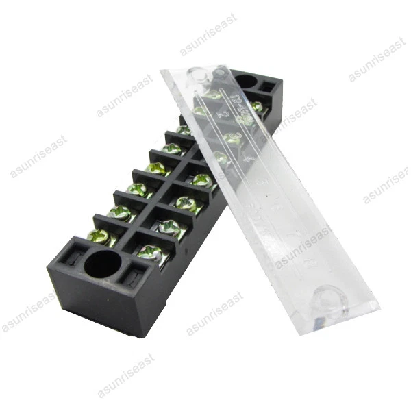 5 × Barrier Terminal Block 15A 600V 8 Pole Position Way TB-1508L for 22-15AWG - Image 3 of 4