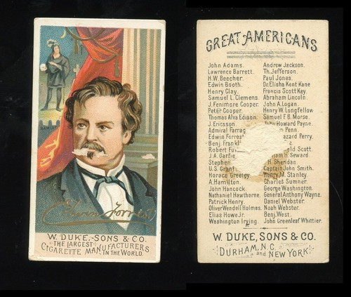 1888 N76 Duke #12 Edwin Forrest — Raw