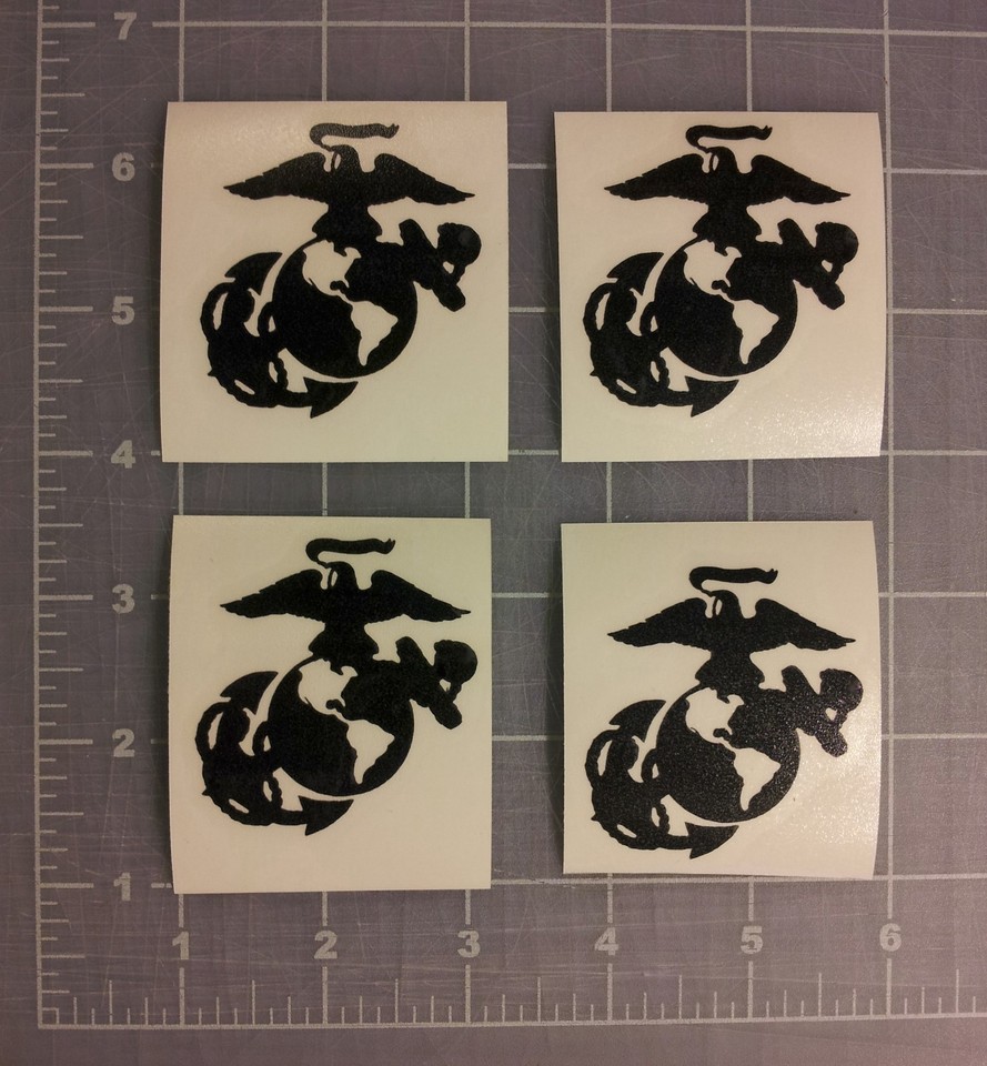 4 Little EGA Stickers USMC Eagle Globe Anchor Decals Marine Corps ...