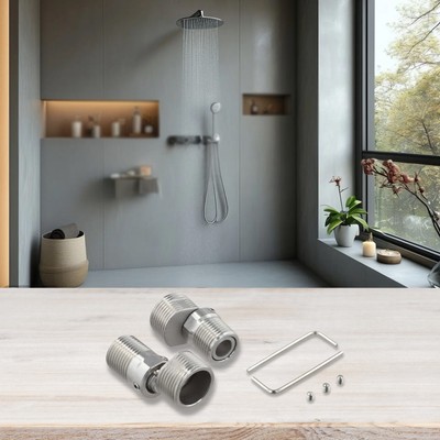 2er Pack Duscharmatur Adapter mit 360 Grad drehbaren und verstellbaren Funktione
