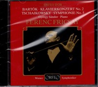 Bartok: Klavierkonzert Nr. 2, Tschaikowsky: Sinfonia Nr. 5 / Fricsay - CD