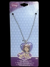 Sofia the First Necklace Heart Locket Necklace Disney Junior New Free Shipping
