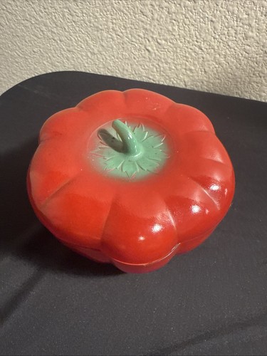 VINTAGE HAZEL ATLAS RED TOMATO COVERED DISH CONTAINER LID - Picture 21 of 21