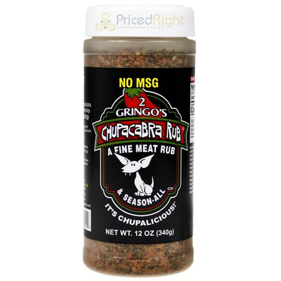 #ad 2 Gringos Chupacabra No MSG Original Fine Meat Rub 12 Oz All Seasoning Single $18.99