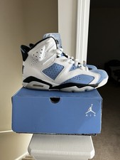 Jordan Air Jordan 6 Retro UNC High Top Sneakers White Blue Black Basketball