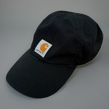 Carhartt Hat Cap Strap Back Black Embroidered Patch Youth Workwear Classic