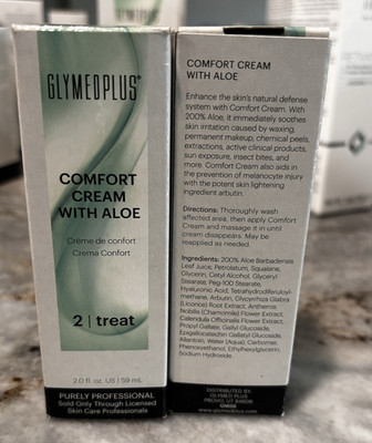 GlyMed Plus Comfort Cream with Aloe Face Moisturizer Hyaluronic Acid 2 fl oz