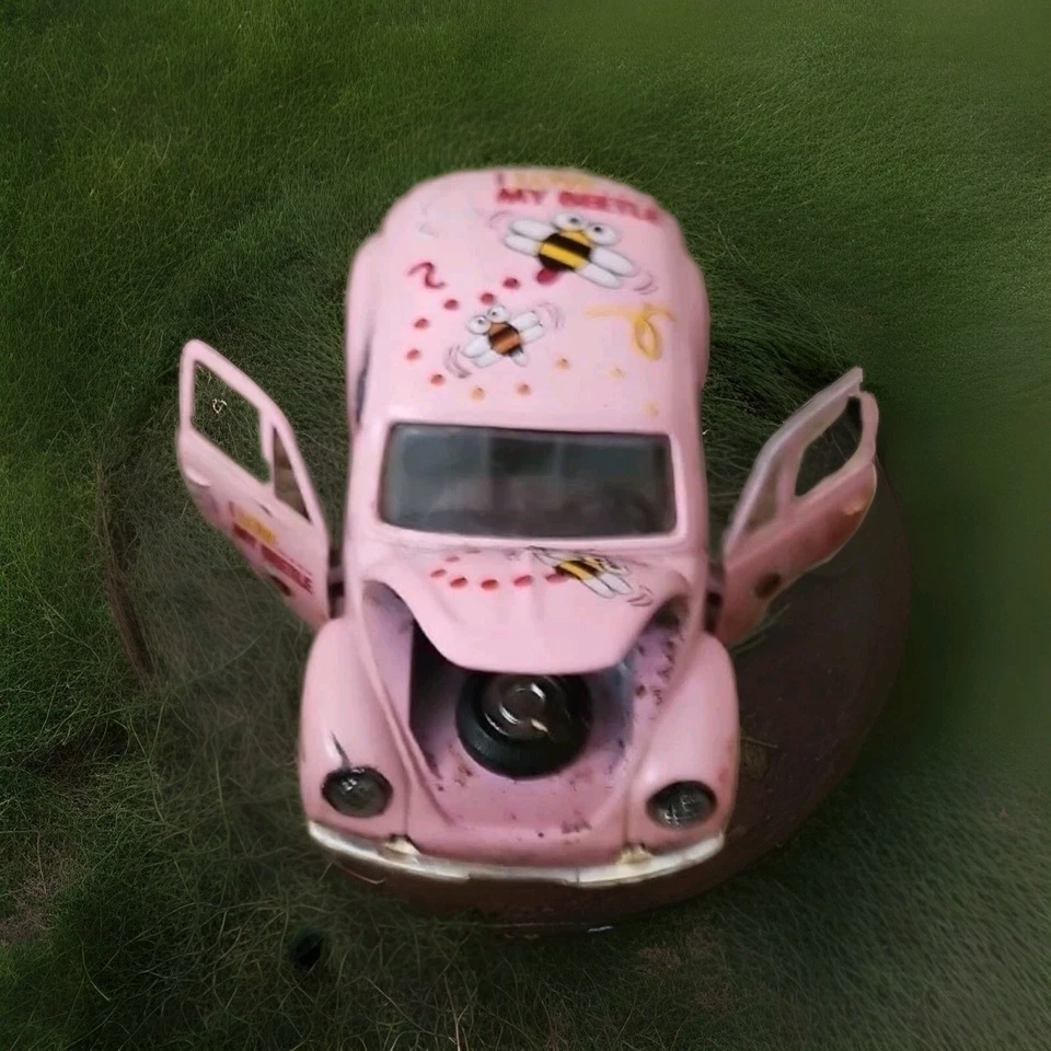 5 Volkswagen Beetle VW Bug Diecast Pull Back escala 1:32 3 colores ~ Propiedad de 28 años Foto 3 de 4