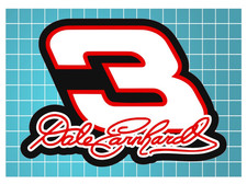 Dale Earnhardt Number 3 Logo All Weather Vinyl Sticker/Decal NASCAR