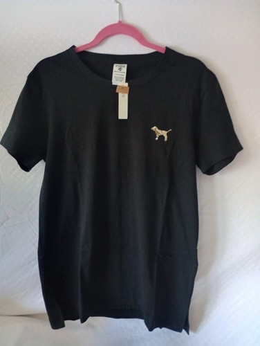 PINK VICTORIA SECRET Bling Sequin Perfect Crew Neck Short Sleeves Shirt - Picture 3 of 5