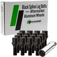 Black Lug Bolts | 2012-2019 Fiat 500 | Aftermarket Wheels