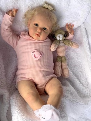 24 Zoll Reborn Baby Puppe Ellie - Kleinkind Neugeborene Prinzessin Mädchen Puppe mit Lebensecht