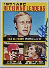 Click to enlarge 1971 AFC Receiving Leaders (Fred Biletnikoff / Otis Taylor / Randy Vataha)