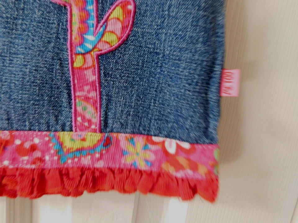 Датский бренд * я тоже * Baby девочки пэчворк джинсы джемпер платье 18-24 М новом - Изображение 2 из 4