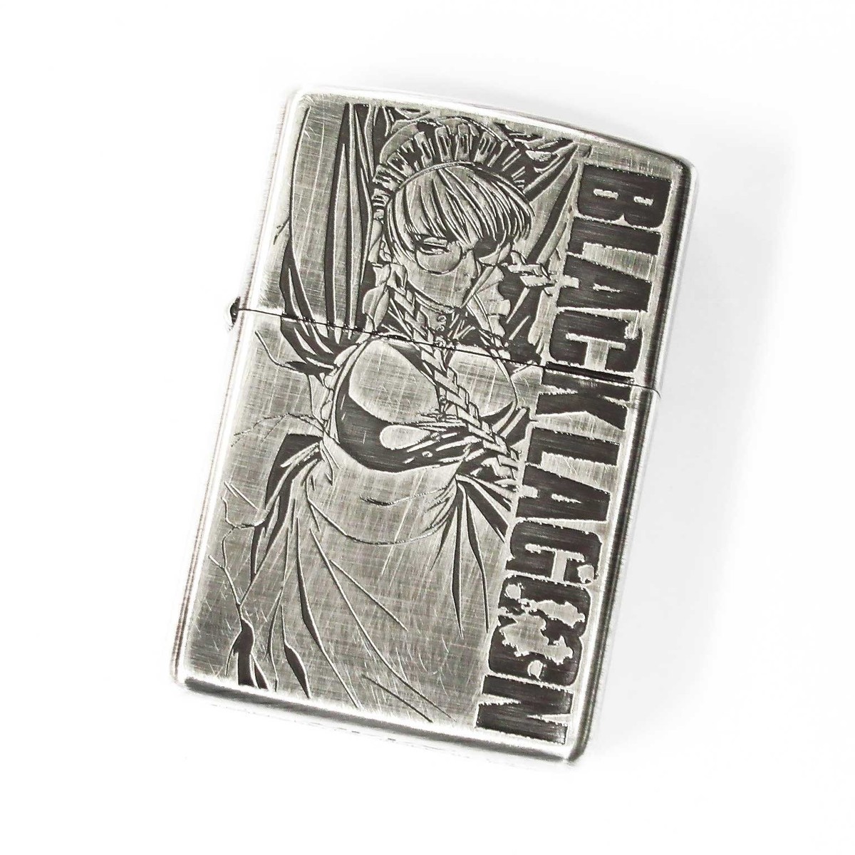 Zippo BLACK LAGOON ROBERTA Both Sides Etching Used Finish Feeling