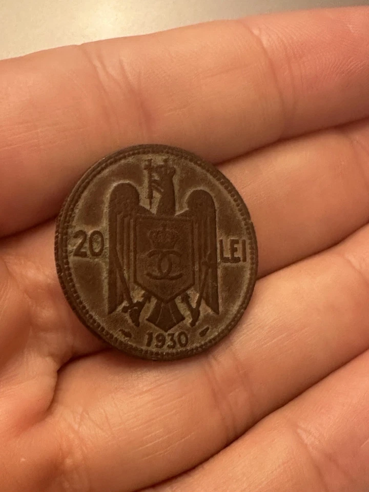 1930 Romania 20 Lei, Carol II Coin, London Mint, Nickel-Brass KM#51 - Image 3 of 4