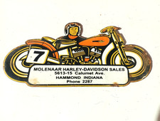 MOLENAAR HARLEY-DAVIDSON PORCELAIN ENAMEL SIGN SIZE 8X3.5
